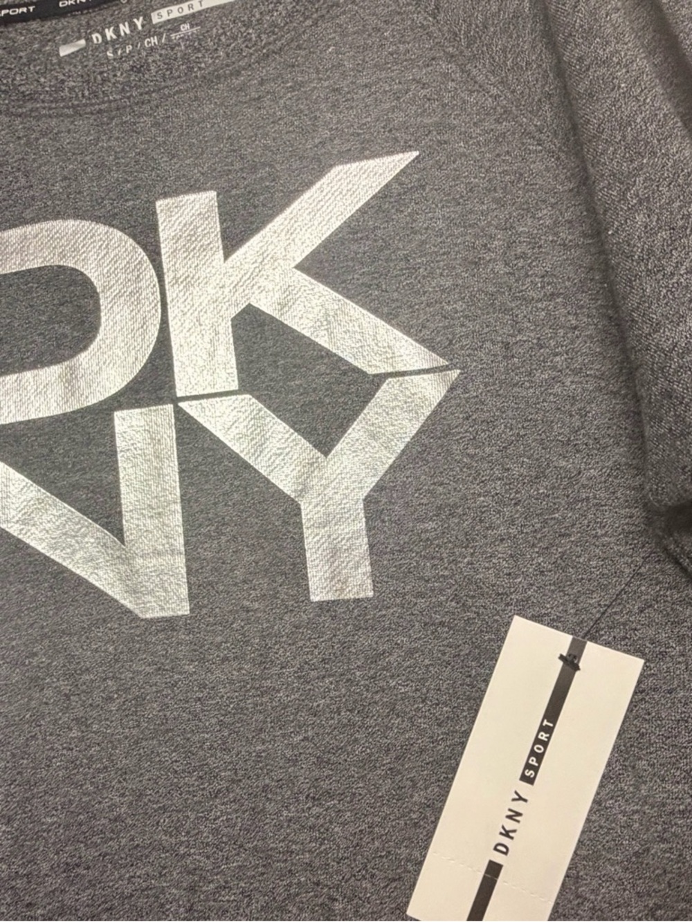 DKNY Gray Crewneck Sweatshirt with White Logo - Picture 3 of 3